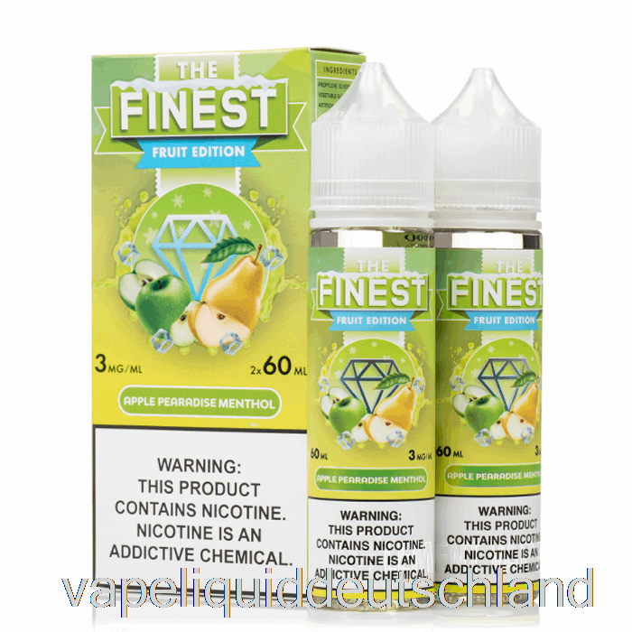 Apfel-Birnen-Radiesen-Menthol – Die Feinste Frucht-Edition – 120 Ml, 6 Mg Vape-Flüssigkeit